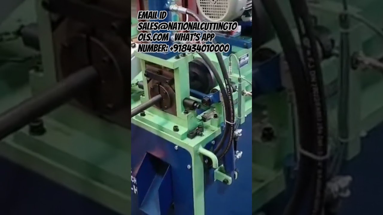 Bar and rebar chamfering and end facing machine Demonstration Video