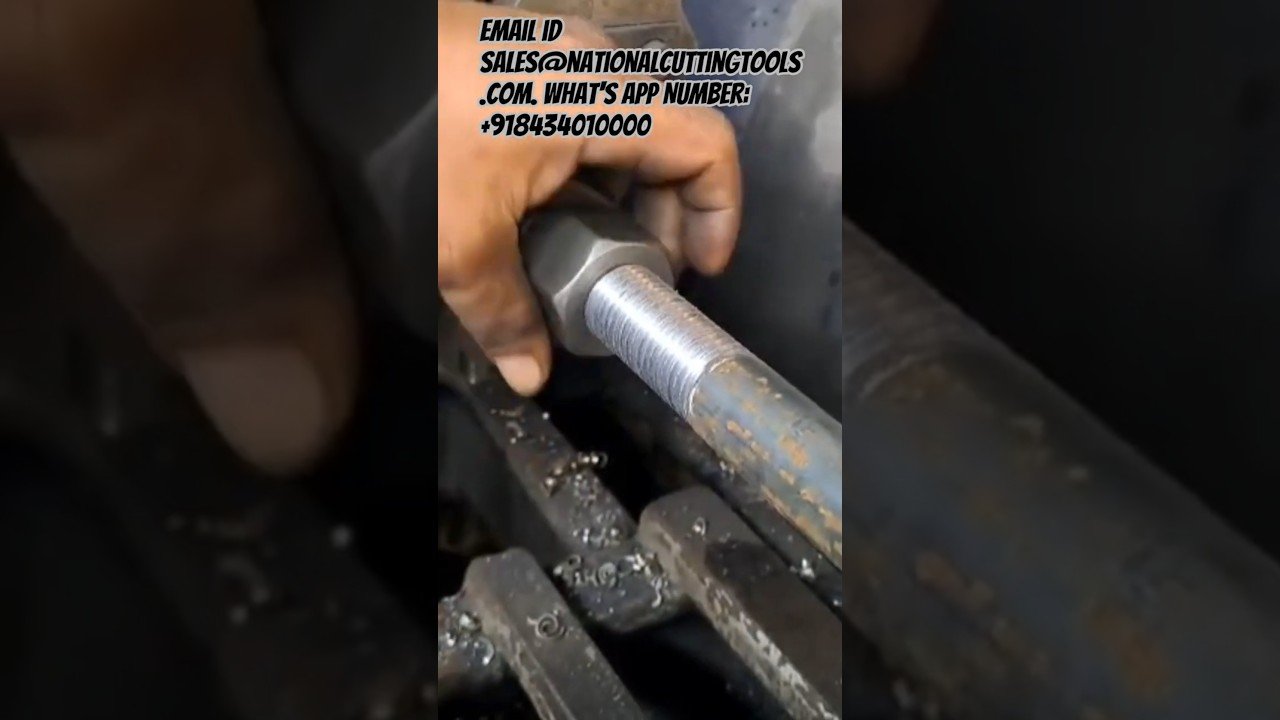 Round bar and rod threading machine for mass threading Demonstration Video