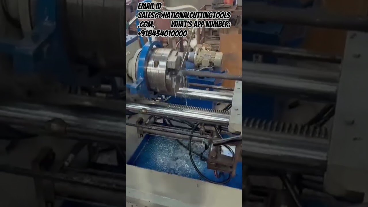 Automatic thread cutting machine for rod, pipe, tube and rebar Demonstration Video